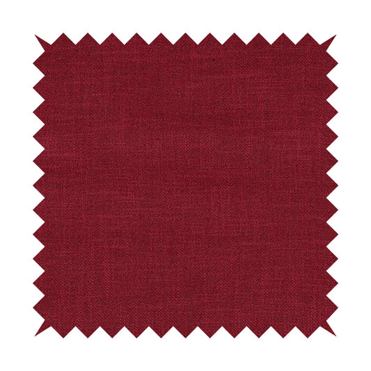 Cruise Ribbed Weave Textured Chenille Material In Red Upholstery Curtain Fabric