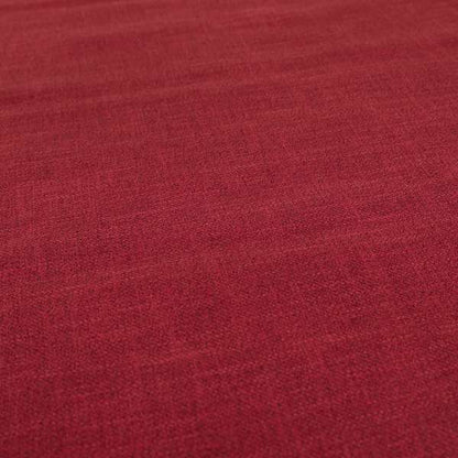 Cruise Ribbed Weave Textured Chenille Material In Red Upholstery Curtain Fabric - Roman Blinds