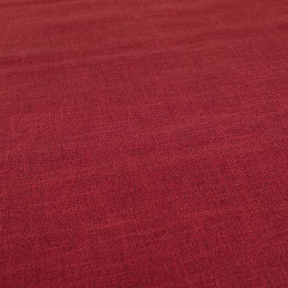 Cruise Ribbed Weave Textured Chenille Material In Red Upholstery Curtain Fabric - Made To Measure Curtains