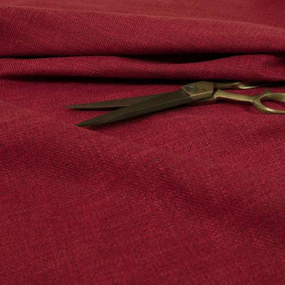 Cruise Ribbed Weave Textured Chenille Material In Red Upholstery Curtain Fabric - Made To Measure Curtains