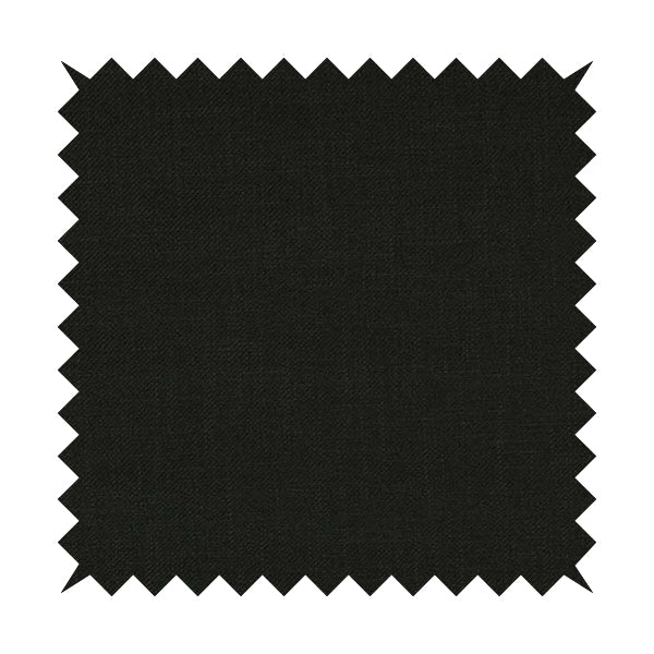 Cruise Ribbed Weave Textured Chenille Material In Black Upholstery Curtain Fabric - Handmade Cushions