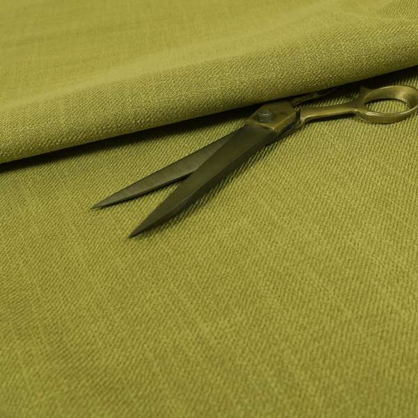 Cruise Ribbed Weave Textured Chenille Material In Green Upholstery Curtain Fabric - Roman Blinds