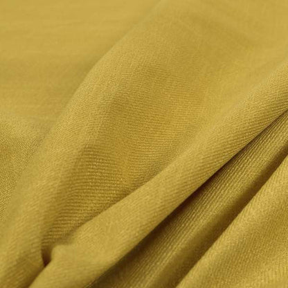 Cruise Ribbed Weave Textured Chenille Material In Yellow Upholstery Curtain Fabric - Roman Blinds