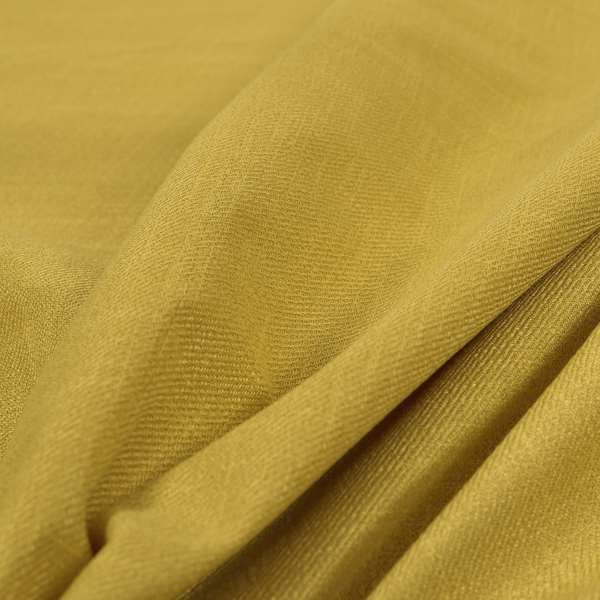 Cruise Ribbed Weave Textured Chenille Material In Yellow Upholstery Curtain Fabric - Made To Measure Curtains