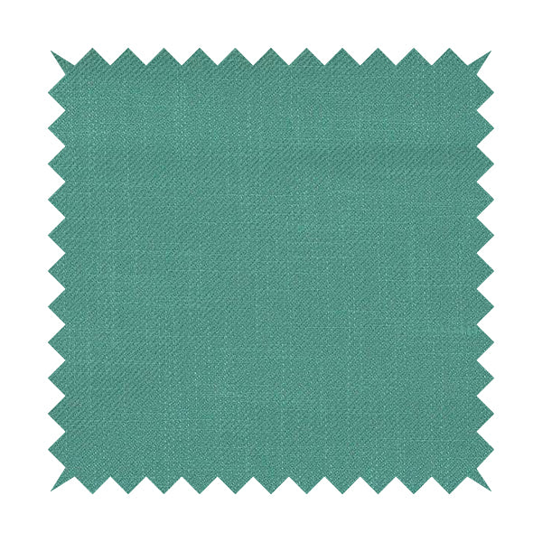 Cruise Ribbed Weave Textured Chenille Material In Teal Turquoise Upholstery Curtain Fabric - Roman Blinds