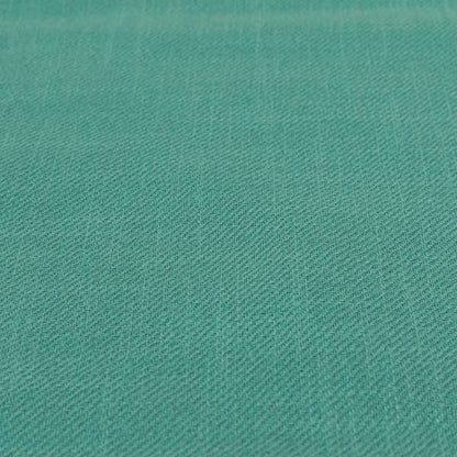 Cruise Ribbed Weave Textured Chenille Material In Teal Turquoise Upholstery Curtain Fabric - Roman Blinds