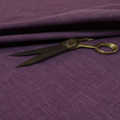 Cruise Ribbed Weave Textured Chenille Material In Purple Upholstery Curtain Fabric - Handmade Cushions