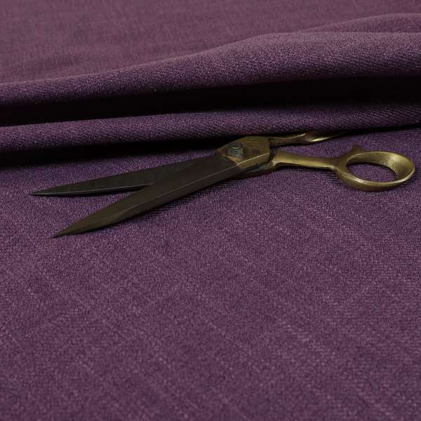 Cruise Ribbed Weave Textured Chenille Material In Purple Upholstery Curtain Fabric - Made To Measure Curtains