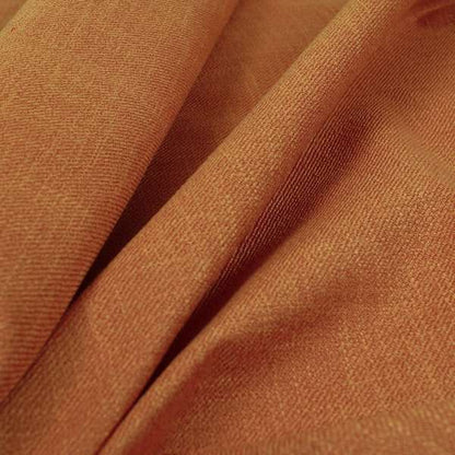 Cruise Ribbed Weave Textured Chenille Material In Orange Upholstery Curtain Fabric - Roman Blinds