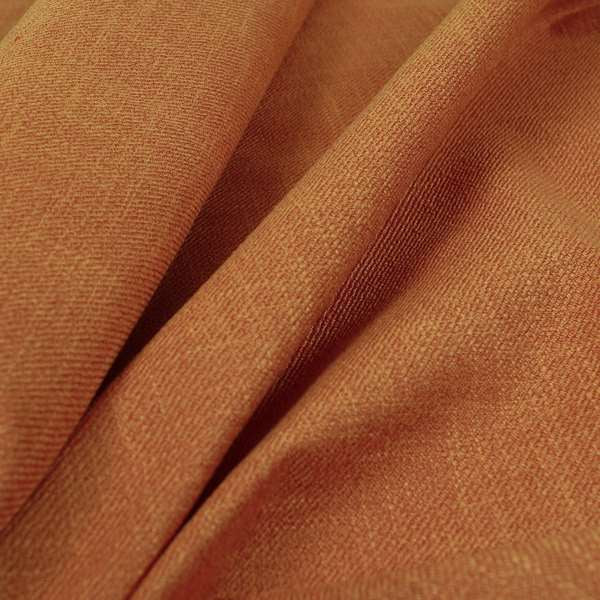 Cruise Ribbed Weave Textured Chenille Material In Orange Upholstery Curtain Fabric - Handmade Cushions