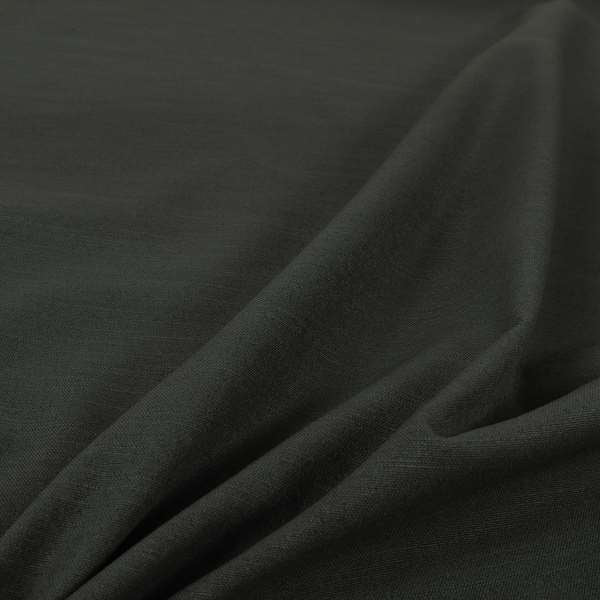 Darwin Linen Effect Style Flat Weave Material In Black Colour Upholstery Soft Furnishing Fabrics - Handmade Cushions
