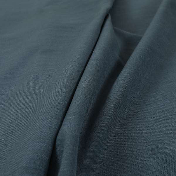 Darwin Linen Effect Style Flat Weave Material In Carolina Blue Colour Upholstery Soft Furnishing Fabrics