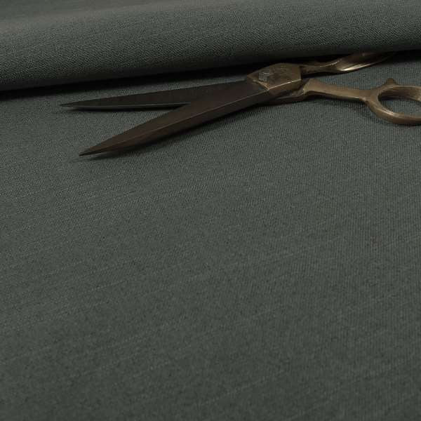 Darwin Linen Effect Style Flat Weave Material In Grey Colour Upholstery Soft Furnishing Fabrics - Roman Blinds