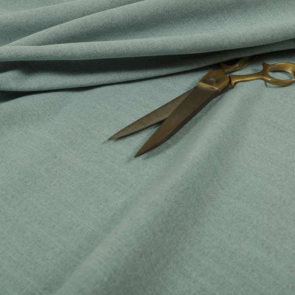 Darwin Linen Effect Style Flat Weave Material In Cerulean Blue Colour Upholstery Soft Furnishing Fabrics - Made To Measure Curtains