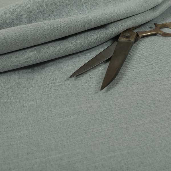 Darwin Linen Effect Style Flat Weave Material In Silver Colour Upholstery Soft Furnishing Fabrics - Roman Blinds