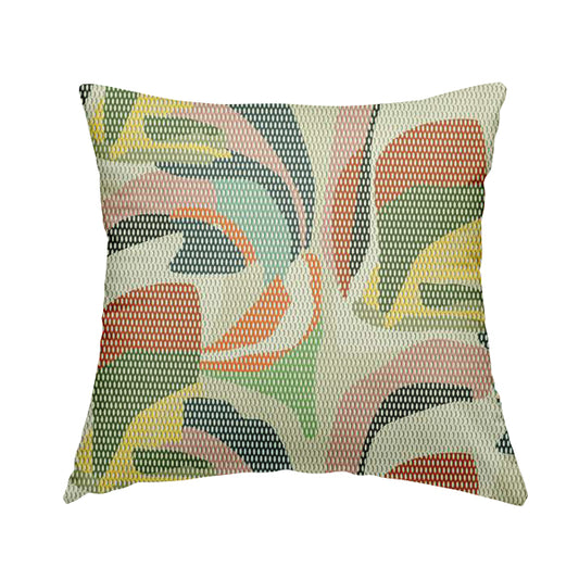 Freedom Printed Velvet Fabric Colourful Geometric Abstract Pattern Velvet Upholstery Fabrics CTR-511 - Handmade Cushions