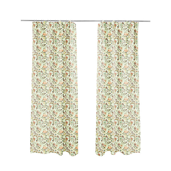 Freedom Printed Velvet Fabric Tropical Colours Full Of Floral Printed Upholstery Fabrics CTR-513 - Made To Measure Curtains