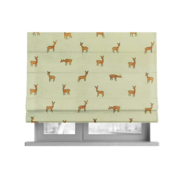 Freedom Printed Velvet Fabric Baby Deer Farm Animal Pattern Furnishing Upholstery Fabrics CTR-537 - Roman Blinds