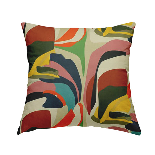 Freedom Printed Velvet Fabric Modern Full Colourful Artistic Pattern Upholstery Fabrics CTR-558 - Handmade Cushions