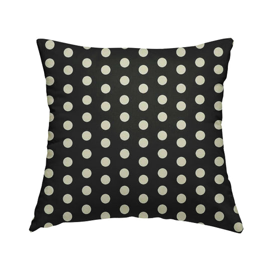 Freedom Printed Velvet Fabric Black White Spotted Pattern Upholstery Fabrics CTR-566 - Handmade Cushions