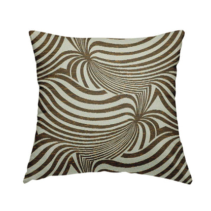 Anchorage Modern Funky Stripe Zebra Style Design Yellow White Lightweight Furnishing Fabrics CTR-583 - Handmade Cushions