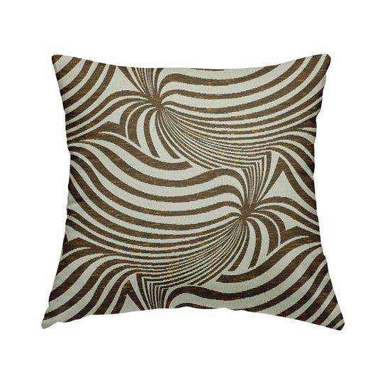 Anchorage Modern Funky Stripe Zebra Style Design Yellow White Lightweight Furnishing Fabrics CTR-583 - Handmade Cushions