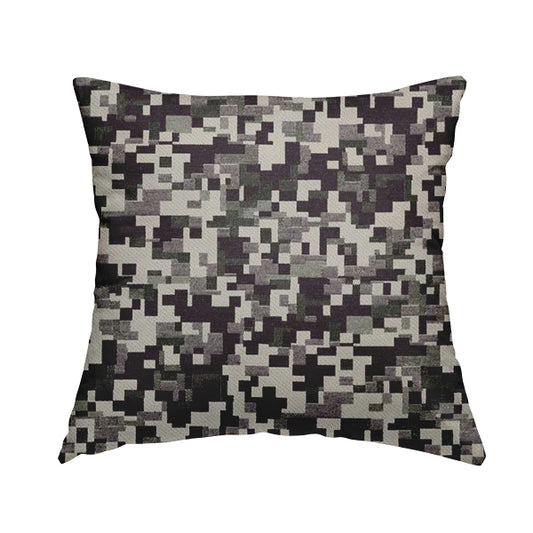 Nome Geometric Pattern Purple White Lightweight Upholstery Furnishing Fabrics CTR-594 - Handmade Cushions