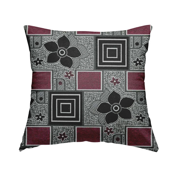 Sitka Modern Upholstery Furnishing Pattern Fabric Floral Patchwork In Pink CTR-603 - Handmade Cushions