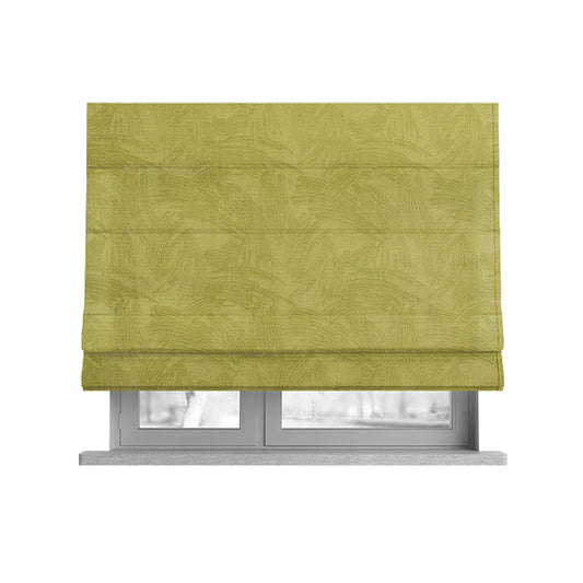 Cairo Moleskin Textured Dull Velvet Claw Pattern Curtain Furnishing Yellow Fabric CTR-622 - Roman Blinds