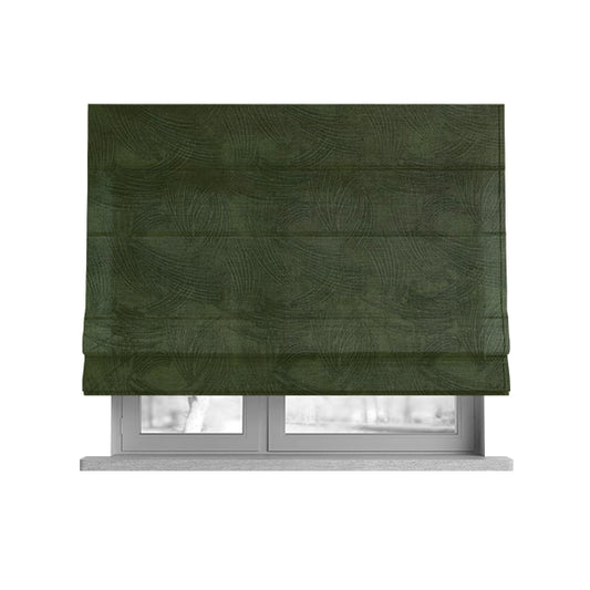 Cairo Moleskin Textured Dull Velvet Claw Pattern Curtain Furnishing Green Fabric CTR-623 - Roman Blinds
