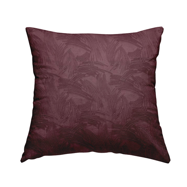 Cairo Moleskin Textured Dull Velvet Claw Pattern Curtain Furnishing Purple Fabric CTR-625 - Handmade Cushions