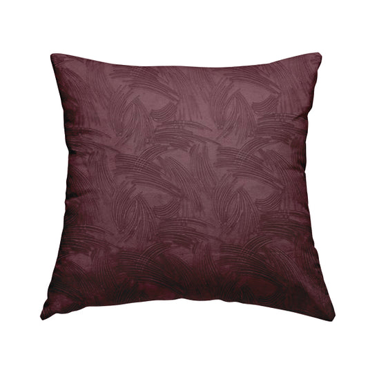 Cairo Moleskin Textured Dull Velvet Claw Pattern Curtain Furnishing Purple Fabric CTR-625 - Handmade Cushions