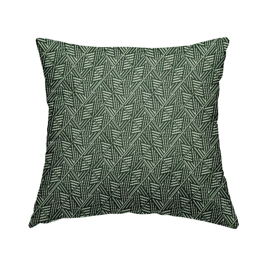 Act Semi Plain Pattern Chenille Textured Green Colour Curtain Upholstery Fabric CTR-654 - Handmade Cushions