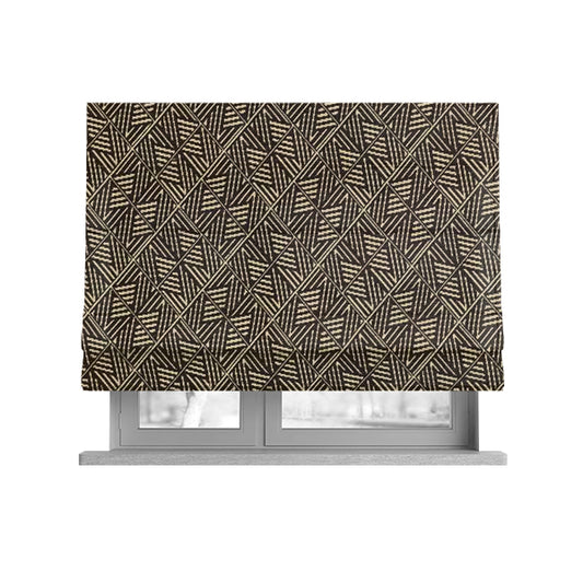 Act Semi Plain Pattern Chenille Textured Brown Colour Curtain Upholstery Fabric CTR-657 - Roman Blinds