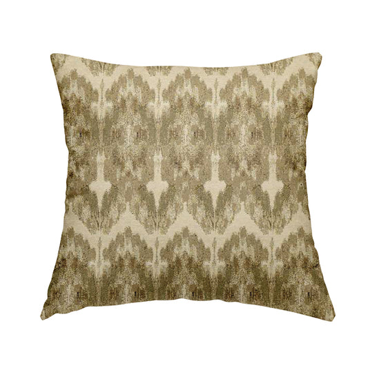 Bruges Stripe Zig Zag Striped Chevron Brown Beige Chenille Quality Jacquard Upholstery Fabrics CTR-674 - Handmade Cushions