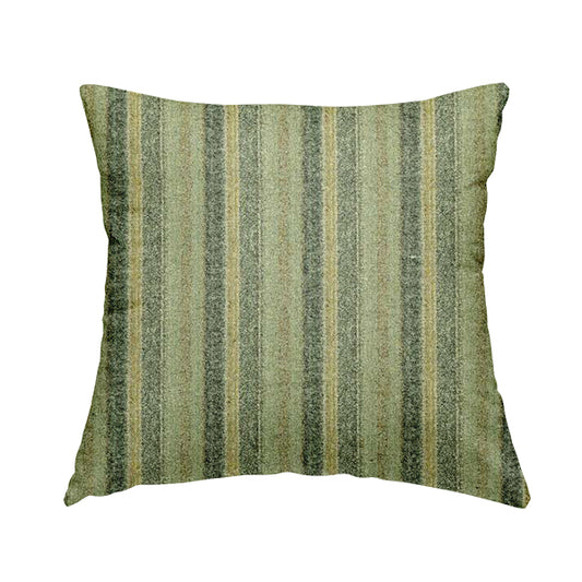 Bruges Stripe Vertical Striped Pattern Sea Grass Green Blue Colour Jacquard Upholstery Fabrics CTR-692 - Handmade Cushions