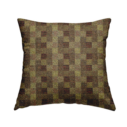 Bruges Stripe Geometric Square Pattern Red Orange Colour Upholstery Fabrics CTR-700 - Handmade Cushions