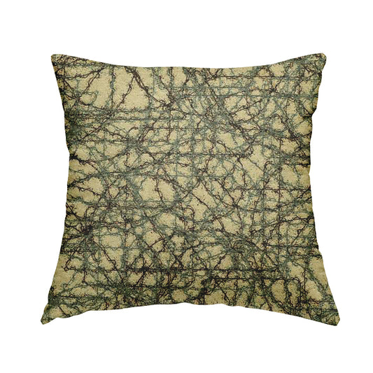 Bruges Modern Jacquard Tapestry Barbed Wire Pattern Blue Beige Chenille Upholstery Fabrics CTR-703 - Handmade Cushions