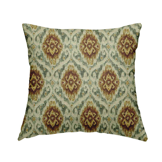 Bruges Modern Blue White All Over Damask Pattern Chenille Jacquard Upholstery Fabrics CTR-727 - Handmade Cushions