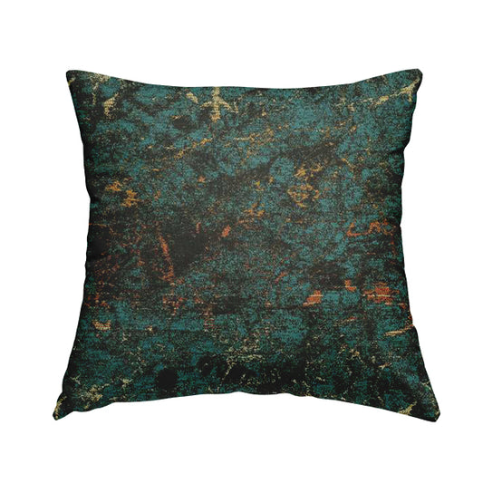 Agenda Quality Semi Plain Abstract Blue Chenille Furnishing Upholstery Fabric CTR-781 - Handmade Cushions