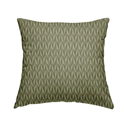 Arlington Geometric Pattern Printed On Linen Effect Chenille Material Brown Coloured Furnishing Fabrics - Handmade Cushions