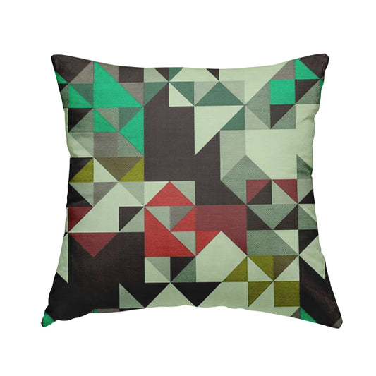 Hawaii Modern Geometric Teal Green Purple Pattern Curtain Upholstery Fabrics CTR-832 - Handmade Cushions