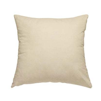 Austin Low Velour Chenille Velvet Soft Upholstery Fabric Cream Colour - Handmade Cushions