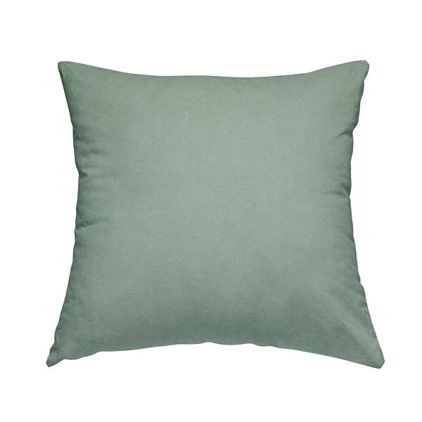 Austin Low Velour Chenille Velvet Soft Upholstery Fabric Aqua Green Colour - Handmade Cushions