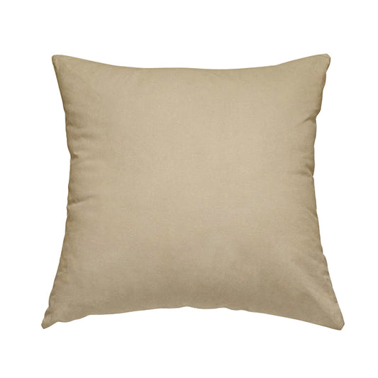 Austin Low Velour Chenille Velvet Soft Upholstery Fabric Beige Colour - Handmade Cushions