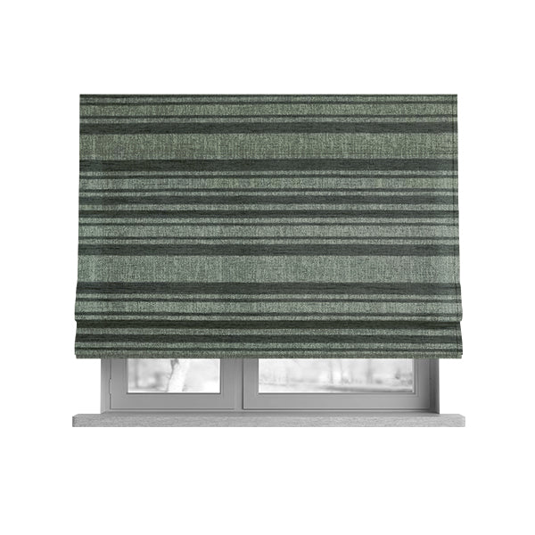 Olympos Mono Tone Faded Stripe Pattern Grey Colour Chenille Upholstery Fabric CTR-874 - Roman Blinds