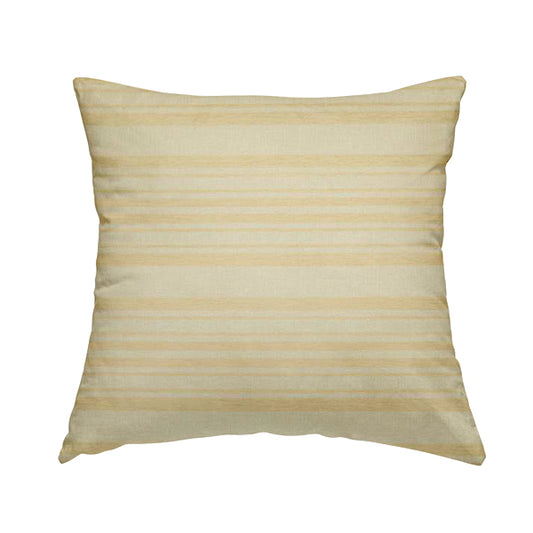 Olympos Mono Tone Faded Stripe Pattern Beige Colour Chenille Upholstery Fabric CTR-876 - Handmade Cushions