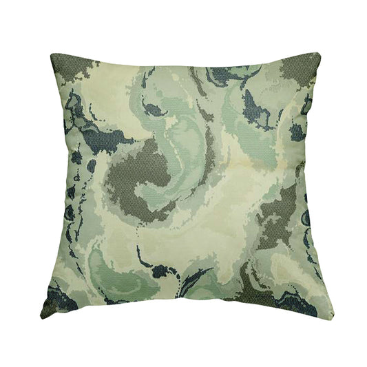 Havana Camouflage Multi Coloured Pattern Blue Grey Colour Chenille Upholstery Fabric CTR-887 - Handmade Cushions