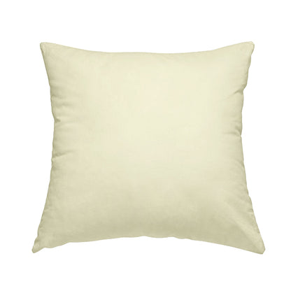 Fabriano Plain Chenille Type Cream Colour Upholstery Fabric CTR-895 - Handmade Cushions