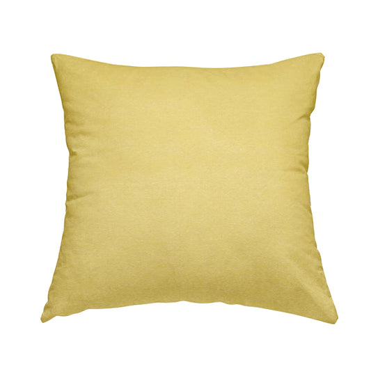 Fabriano Plain Chenille Type Light Yellow Colour Upholstery Fabric CTR-898 - Handmade Cushions